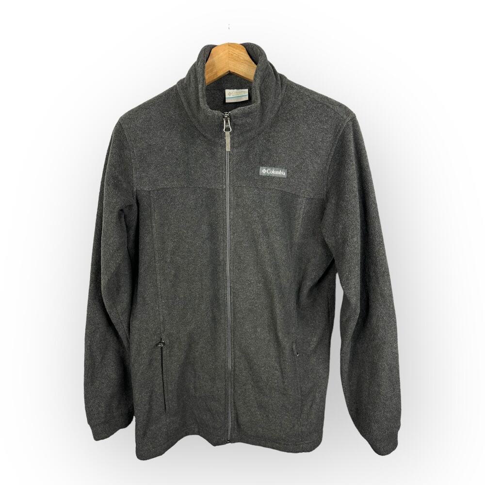 Columbia Boys size XL 18/20 Steens Mountain II Full Zip Up Fleece Jacket Gray